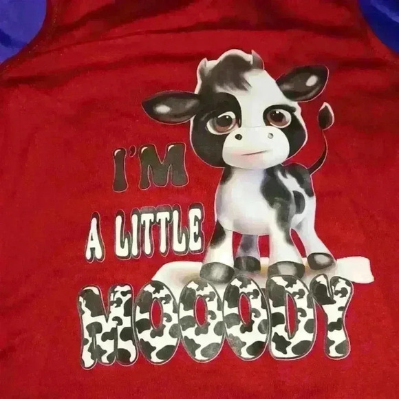 NWOT - Handmade Red Tant Top - I'm A Mood - 2-3T - Picture 1 of 4